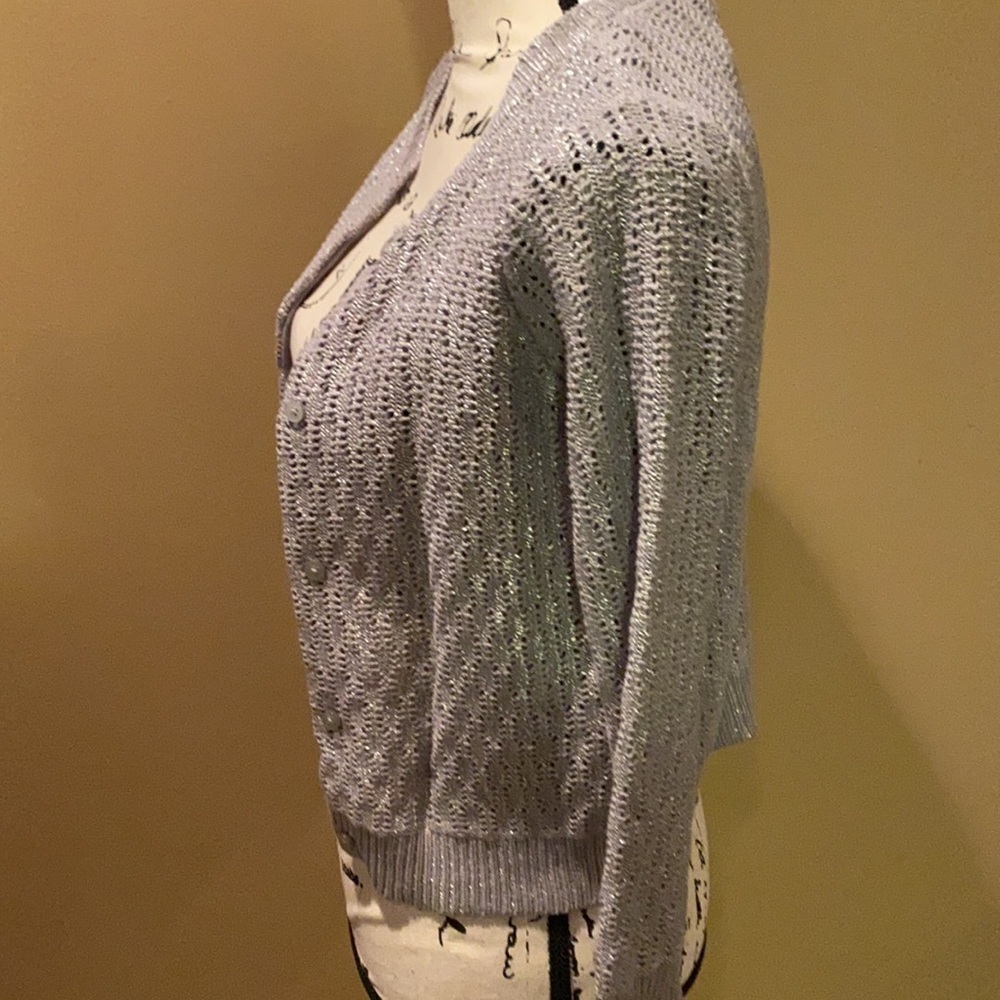 Gymboree silver‎ button up girls sweater 7-8 NWT - Picture 6 of 8
